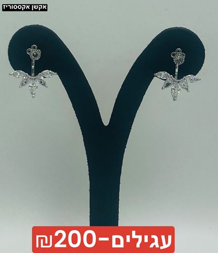 עגילים אבני קריסטל