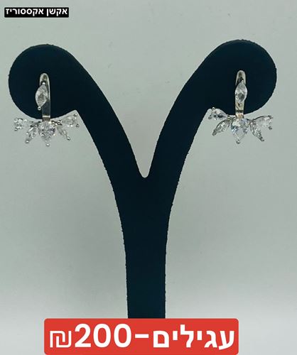 עגילים אבני קריסטל