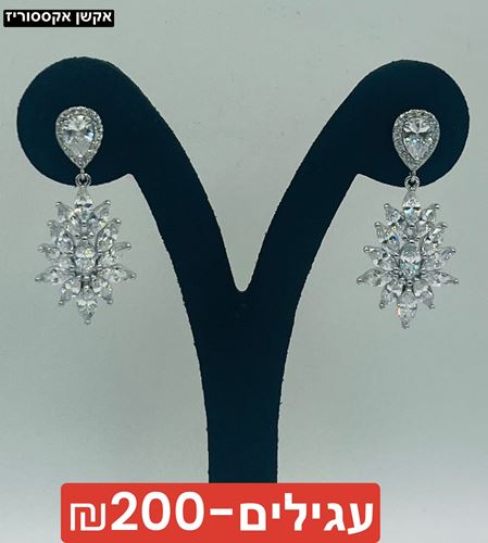 עגילים אבני קריסטל