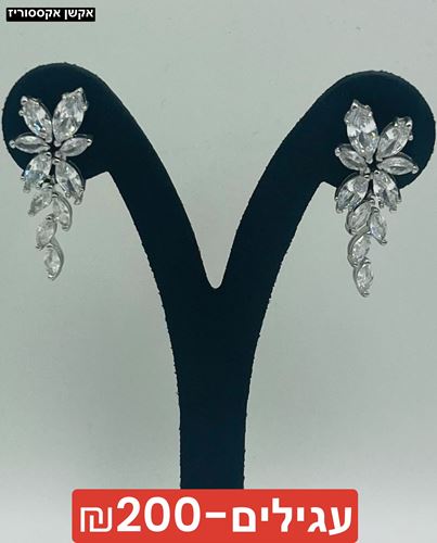 עגילים אבני קריסטל