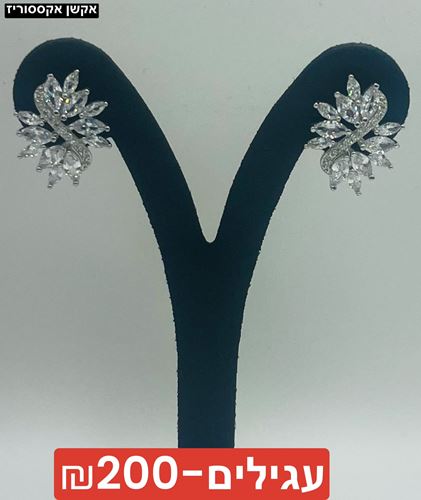 עגילים אבני קריסטל