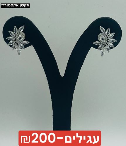 עגילים אבני קריסטל