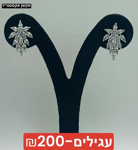 עגילים אבני קריסטל