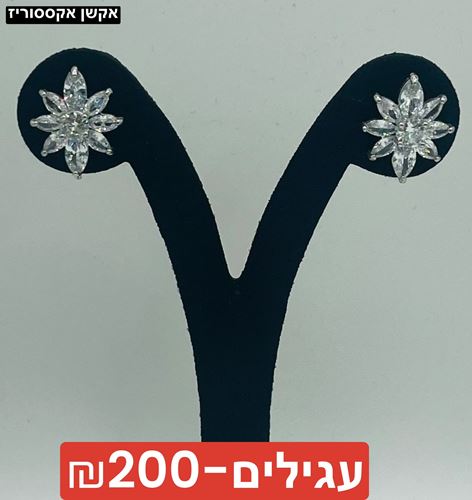 עגילים אבני קריסטל