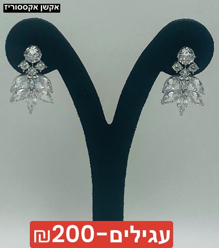 עגילים אבני קריסטל