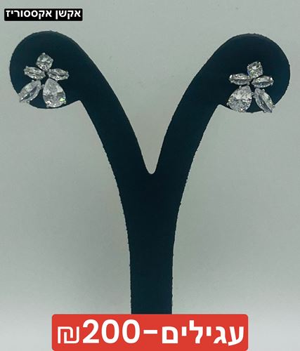 עגילים אבני קריסטל